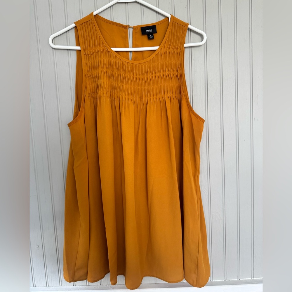Mossimo Supply Co. Sleeveless Blouse in Mustard